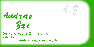 andras zai business card